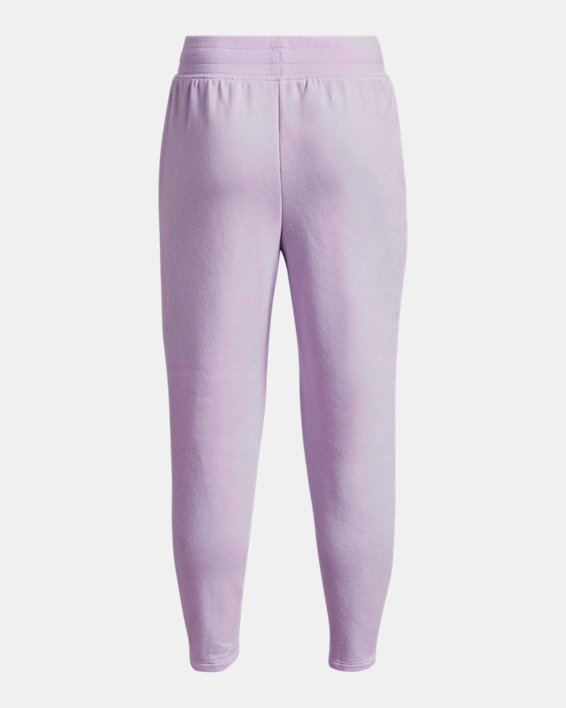 Girls' UA Rival Fleece Ankle Crop, Purple, pdpMainDesktop image number 1